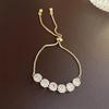 High-End Geometric Crystal Adjustable Bracelet with Luxury Drawstring Design - New Influencer Jewelry