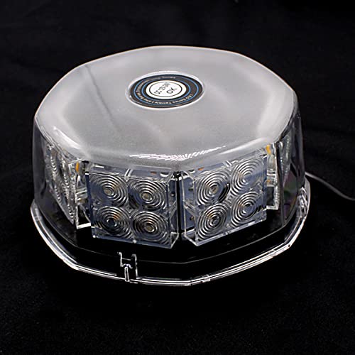 Wellvie Classy LED Rotating Light, 12V/24V, Green, 32 LEDs, Warning Light, Flash Beacon, Strong Magnet, 8 Lighting Patterns, Cigarette Lighter Socket