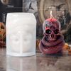 Rose Totenkopf Schlange Silikonformen Halloween Kerzenformen DIY Handgemacht Aromatherapie Gipsherstellung Form 3D Kerzenherstellung Zubehör