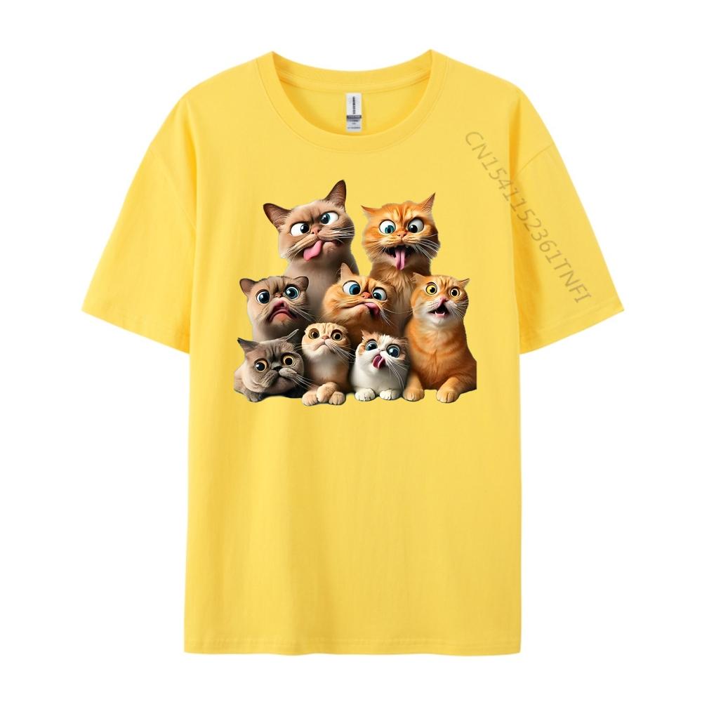 Funny Cat Art Print Free Shippping Clothes Anime Harajuku Grahpic Tee Shirt Cotton Comfort T Shirt Men 4TH of July