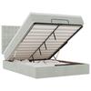 Ottoman Bed with Mattress Light Grey 140x190 cm Velvet