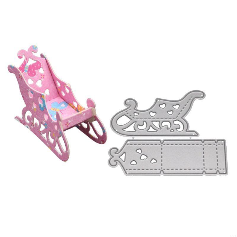 Christmas Sled Metal Cutting Dies Stencil DIY Scrapbooking Album Stamp Paper Car X3UC