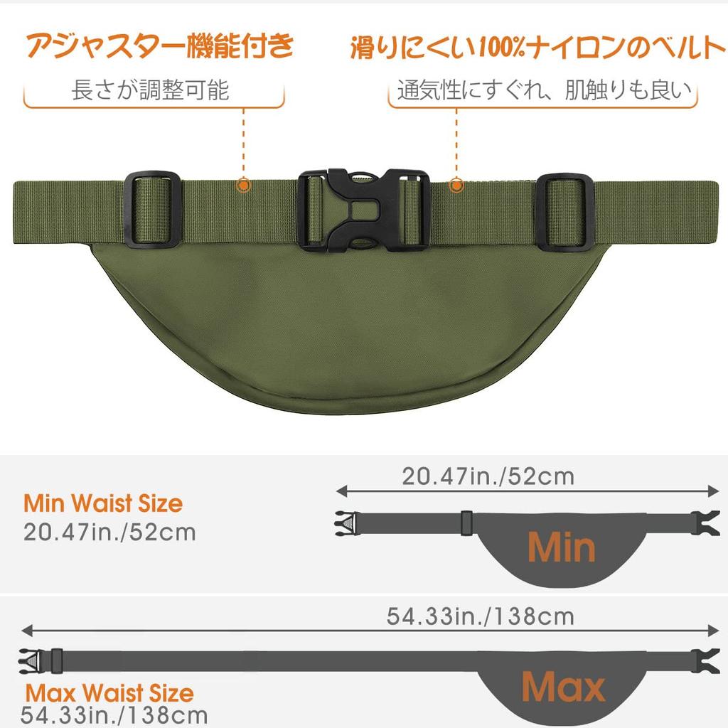 HOUSMART Running Multifunctional Waist Large Fits iPad Mini iPhone 7 and Water Perfect for Outdoor and Women and Olive Green Pouch, Bag, Capacity,