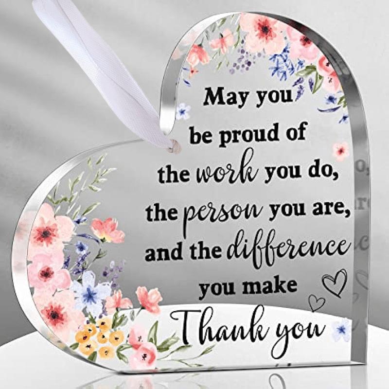

1 Piece Heart Shaped Thank-you Souvenir, Four Seasons Decoration, Novelty Home Decor, Perfect Durable for Bedroom, Store 10*10cm