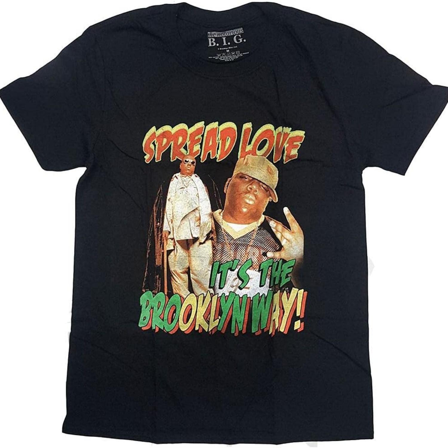 

Футболка Biggie Smalls Логотип Spread The Love Официальная Мужская Черная Размер S XXXXXL чёрный