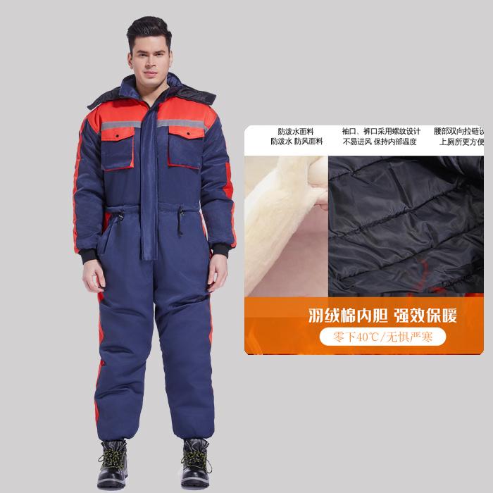 Winter Motorcycle Waterproof Jacket One Piece Prevent Cold Ski Down Parka Jumpsuit Warm Hooded Cycling and Fishing Suits