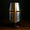Templar Knight Helmet Free Display Stand Included Medieval Home Decor