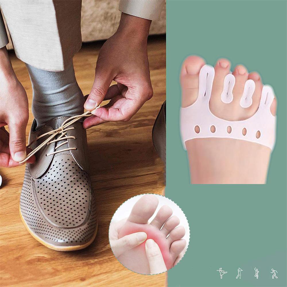 3 Pairs Five-Hole Metatarsal Pads - Silicone Foot Pads for Toe Alignment, Pain Relief & Comfort for Metatarsalgia, Neuroma & Bunions