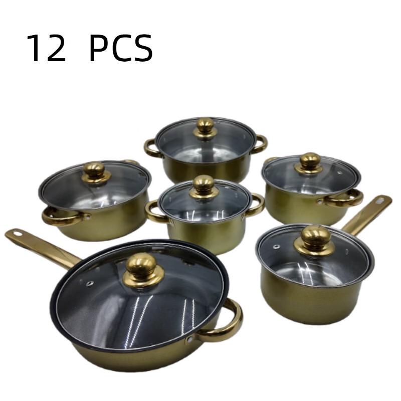 

Milun 12-Piece Stainless Steel Cookware Set