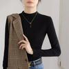 Modal High Neck Slim Fit Long Sleeve Women's Base Layer Top for Autumn/Winter Western Style