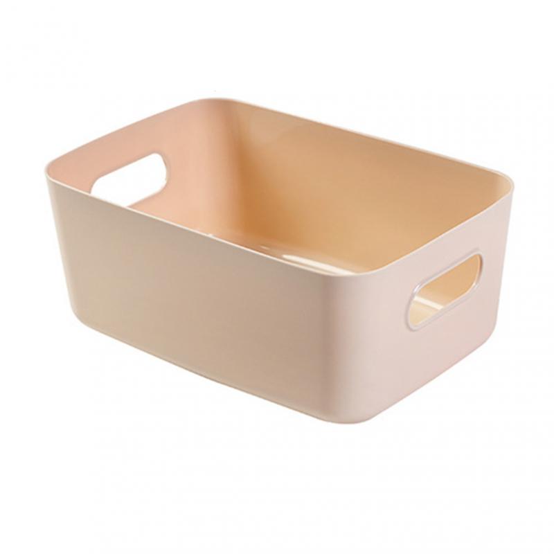 Plastic Sundries Storage Basket Desktop Cosmetic Snack Organizer Household Kitchen Bathroom Sorting Box Container with Handle