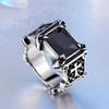 Vintage Stainless Steel Cross Rings for Men Women Classic Elegant Red/Black Stone Rings Fashion Jewelry Accessories Wholesale