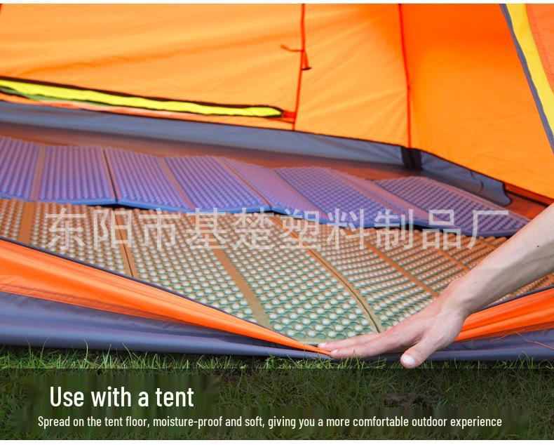 Portable Outdoor Egg Slot Folding Mat - Moisture-Proof Camping Tent Mat with Aluminum Foil