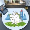 Moomin,Round Area Rug,Carpet Rug for Living Room Bedroom Sofa Playroom Decor,Non-slip Floor Mat