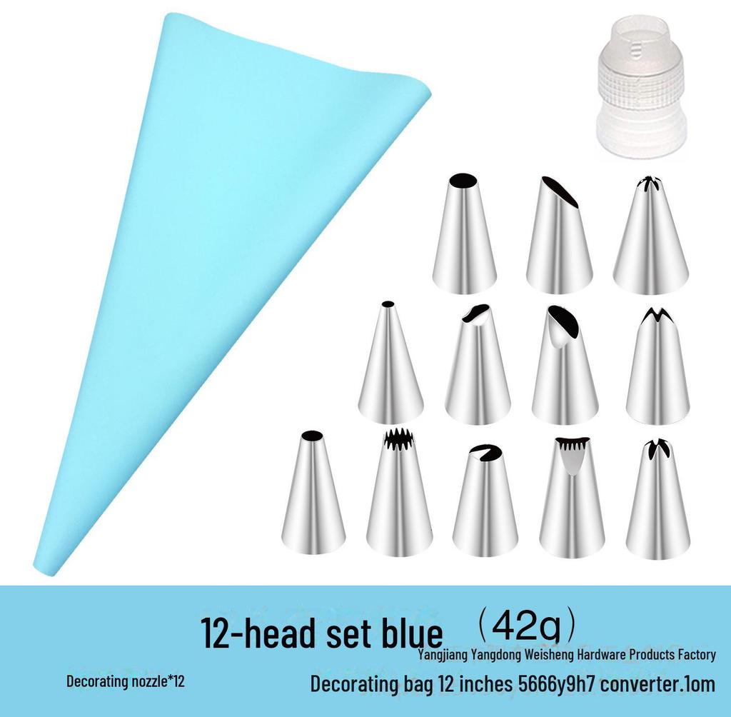 Stainless Steel Cake Decorating Nozzle Set with EVA Bag