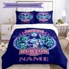 Warner (3) Conjunto de Roupa de Cama Personalizado com Nome Capa de Edredom Respirável com Fronhas Decoração de Casa Presente de Aniversário