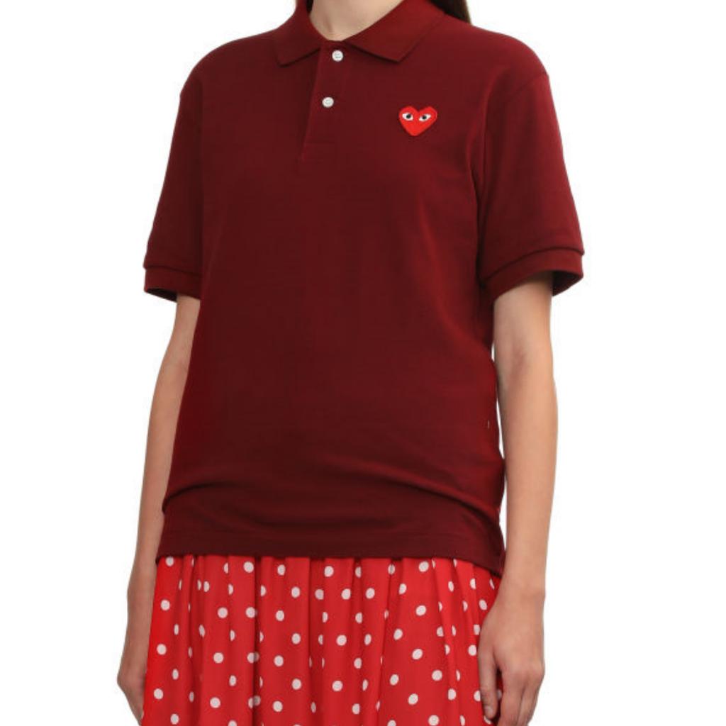 CDG Play Polo Shirts Unisex Polo Collar Moderate Straight Fit CPXPOAXT0060M