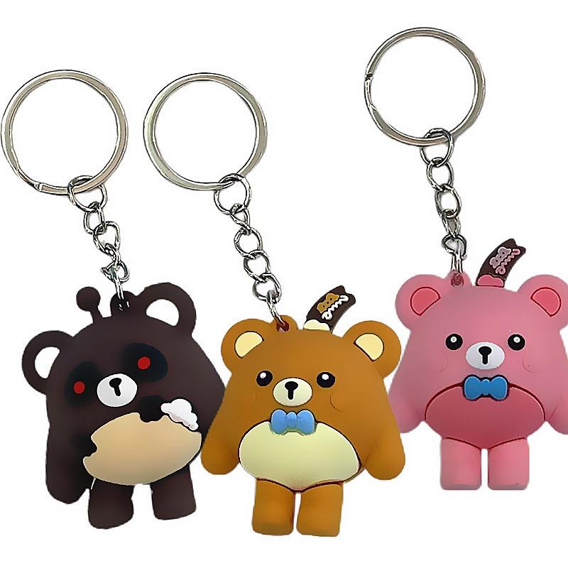Keychain Eggie Party Pendant Bear Figure Keyring Bag Decoration Kid Gift Unisex