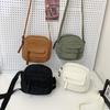 Vintage Corduroy Crossbody Bag for Students: Japanese Style, Versatile, Canvas, Small Phone Holder