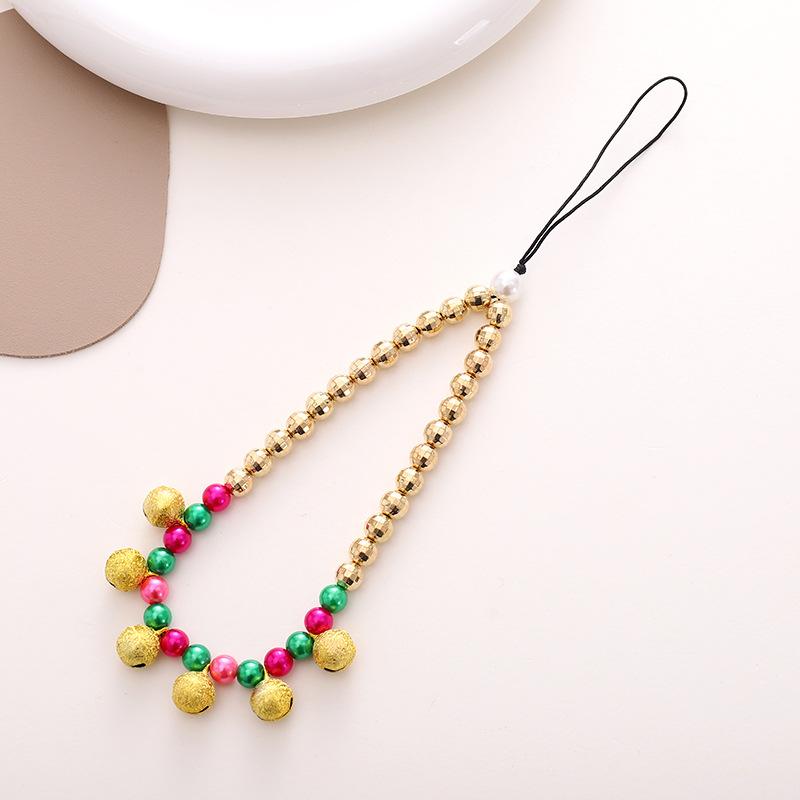 New Christmas Mobile Phone Chain DIY Accessory Bell Pendant Phone Case Decoration Hanging Ornament Anti-drop Mobile Phone Chain