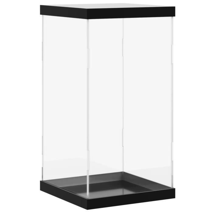 Boîte d'affichage - MARQUE - 20x20x38 cm - Acrylique - Transparent et noir