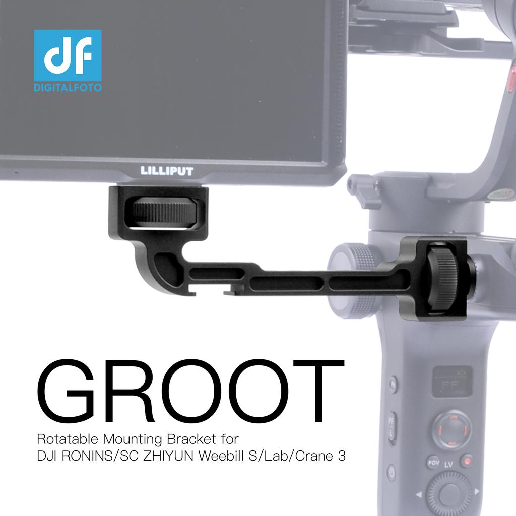 Gimbal Stabilizer Rotatable Extension Bracket Holder Support with 1 4 Inch Screw Cold Shoe Mount for Mounting Monitor