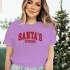 Women T Shirt Santas Favorite Christmas Season Print Tops Tee White Tshirt Female Summer Tshirt Graphic Tee Female Tops Tee