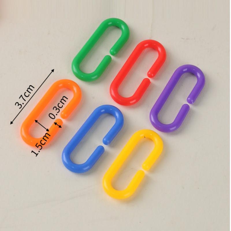 Honey 100/150Pcs Bag Weasel Products Climbing Toys Flying Mouse Climbing Training Supplies C-Type Chain Buckle Block