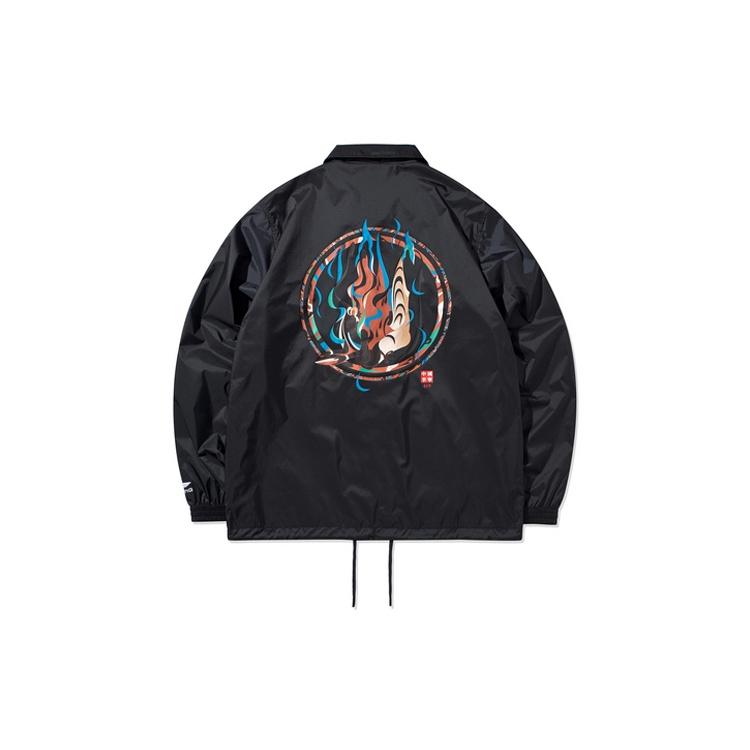 Li-Ning Graphic Coach Jacket Paris Fashion Week  Black  Men s AFDQ249-1 M