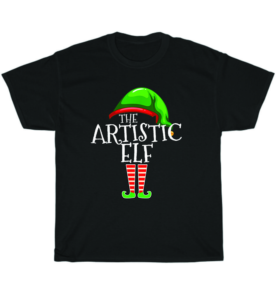 Umělecký Elf Skupina Ladící Rodinný Vánoční Dárek Umění Sváteční Tričko Unisex