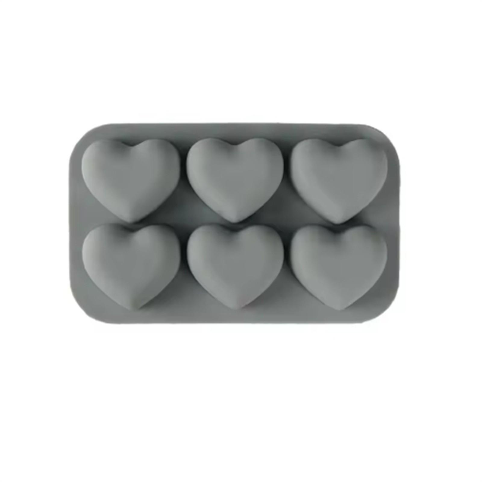 

6-панельная форма для шоколада, кухонные принадлежности для выпечки, праздничные силиконовые формы для конфет в форме сердца для семейного сбора One Size