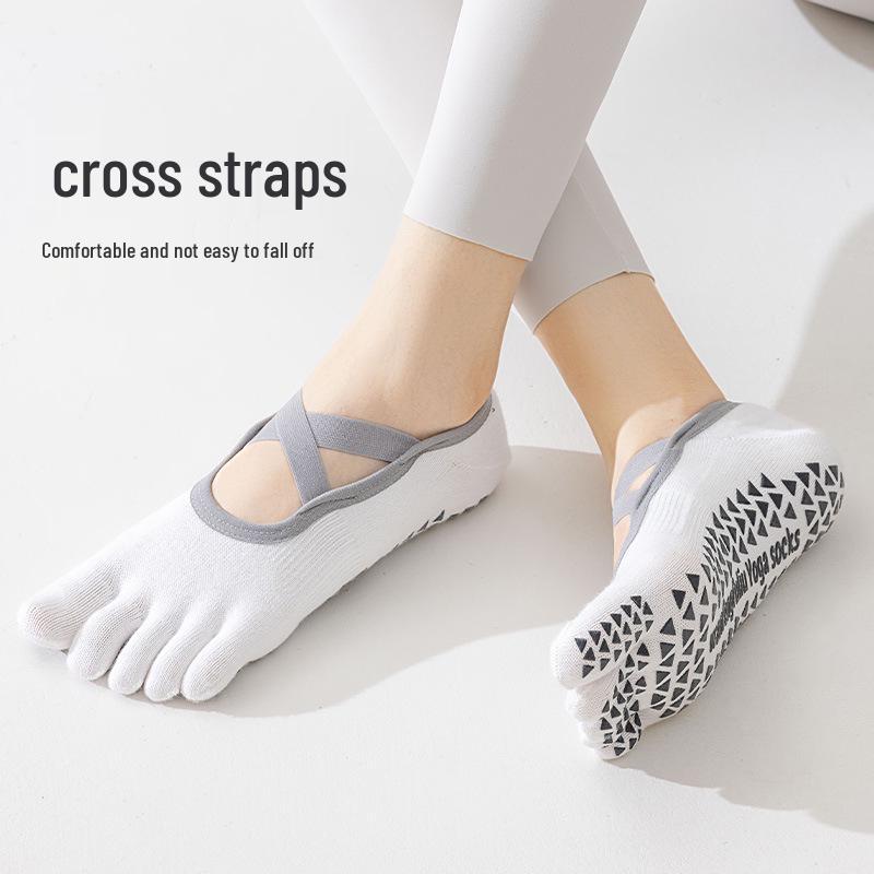 Non-Slip Women's Yoga Toe Socks - Lightweight Summer Pilates Socks for Beginners