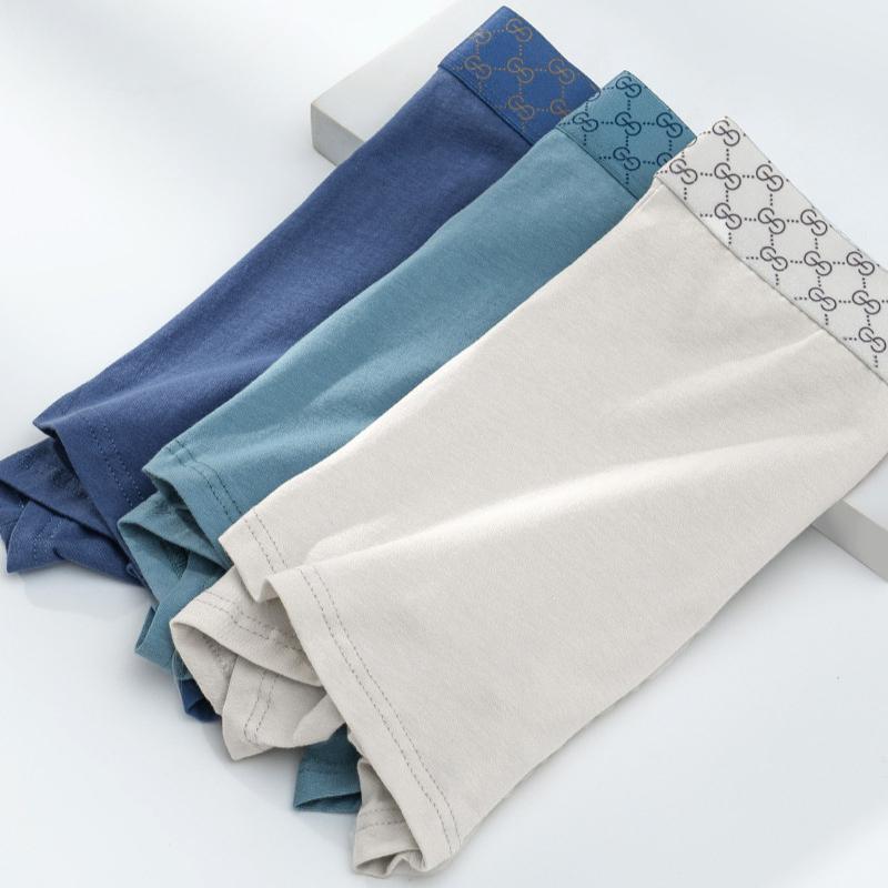 3pcs Men's Underwear Men's Antibacterial Plus Size Flat Corner Pants Men's Four Corner Pants and Shorts Boxer Brief