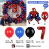 96pcs Kids Birthday Red Blue Balloons Garland Arch Kit For Party Decors Age 1-9th Spiderman 3D Marvel Foil Balloons Air Globos