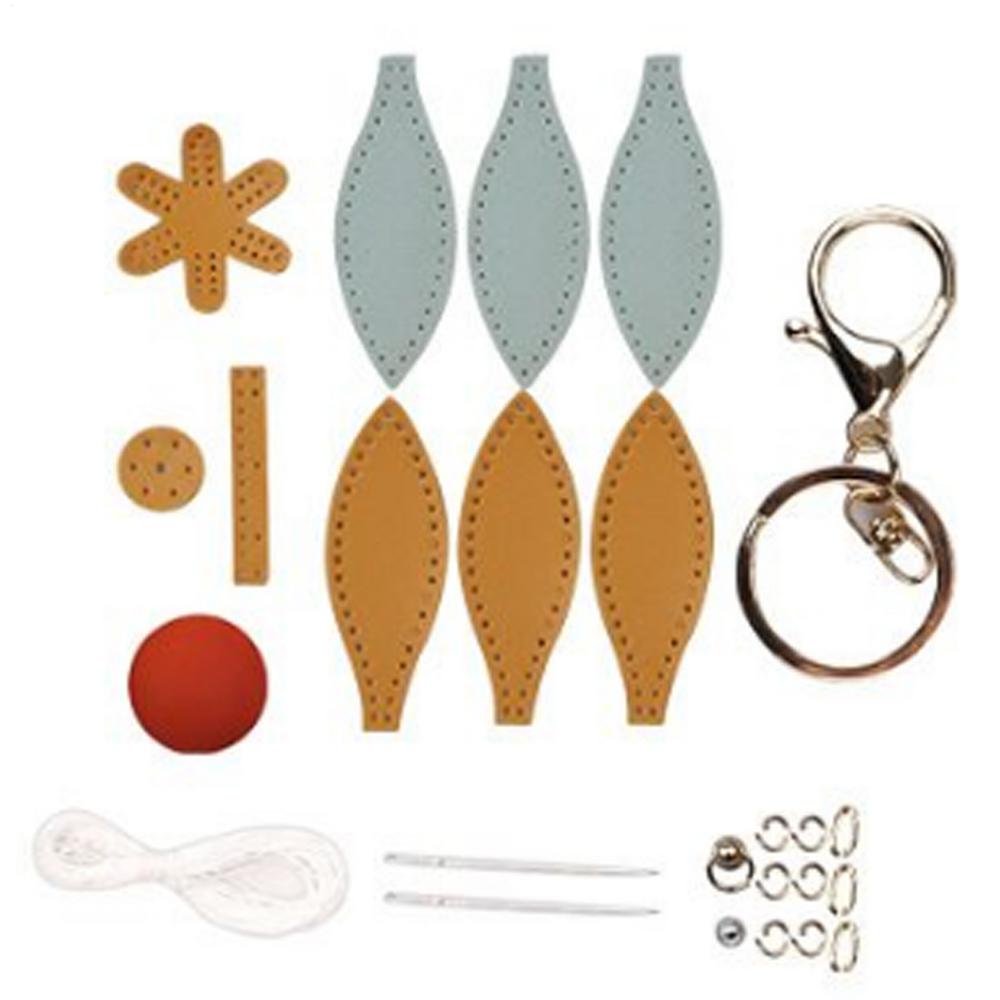 DIY Hand-stitched Leather Hot Air Balloon Making Supplies Kit Crafted Hot Air Balloon Bag Ornament Keychain Sewing Accessories