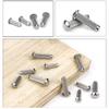 NINDEJIN 20-100pcs Round Head Solid Rivets Knurled Shanks M1.6 M2 M2.5 M3 M3.5 M4 M5 M6 304 Stainless Steel Round Head Rivet