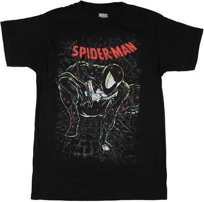 Pánské tričko Marvel Spider-Man Symbiote Černé Oblečení Unisex Tričko