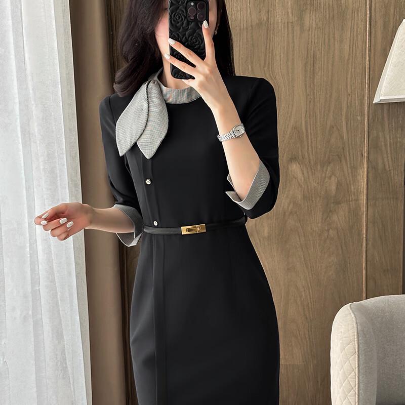 Abito midi professionale da donna a linea ad A