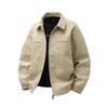 Retro Brown Suede Leather Lapel Jacket for Men and Couples