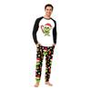 Matching Family Christmas Print Pajama Set with Long Sleeve and Pants for Holiday Loungewear