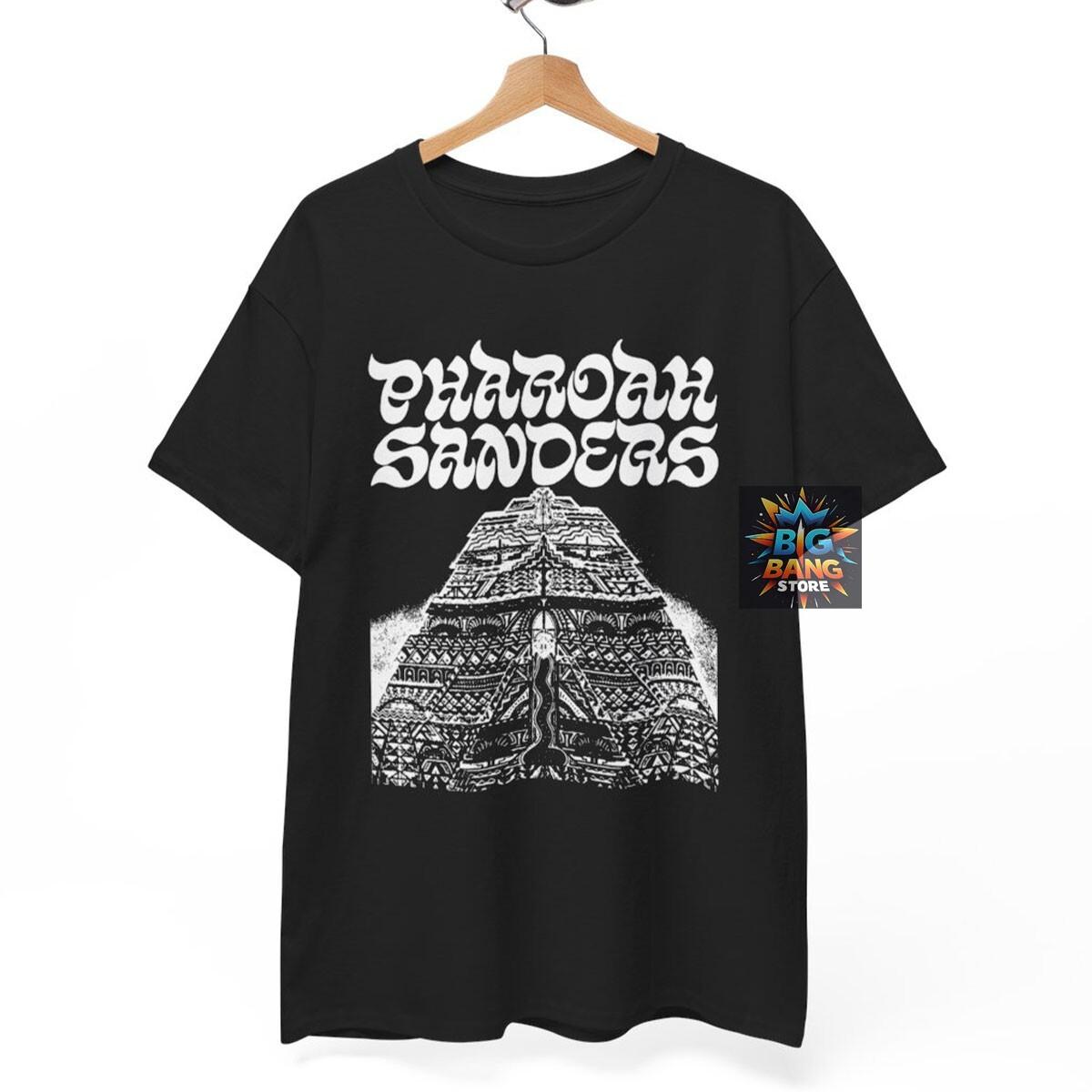 Pharoah Sanders T-Shirt Mens Womens Tees Top, movie Music Band Rock Punk Metal, Unisex tee 4XL
