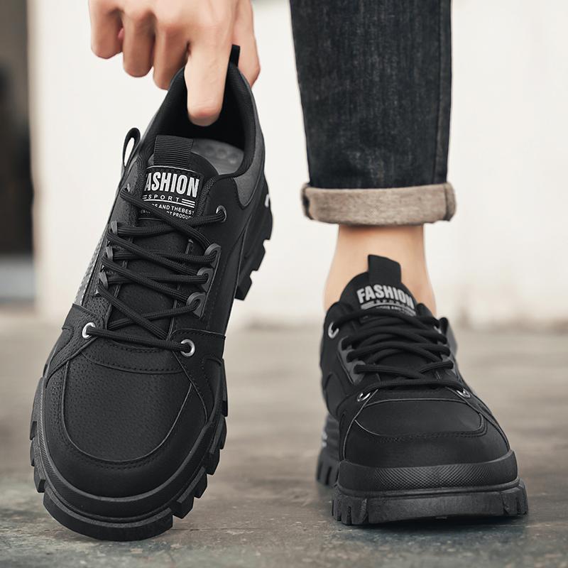 Men’s Sports Shoes Running Sneakers Students Jogging Shoes Black Outdoor Hiking Walking Shoes High Top Over Sized