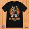 Retro Miniature Schnauzer Dog Dad Funny Vintage T-shirt Unisex T-Shirt