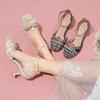 New summer children's sandals princess high heels medium and large children's shoes student show catwalk Lolita girls sandals