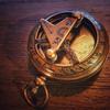 5.08 Cm Polish Brass Compass Sundial Leather Case Marine Travel Gift Wedding, Thanksgiving, Chinese New Year, Christmas, Father, Mother