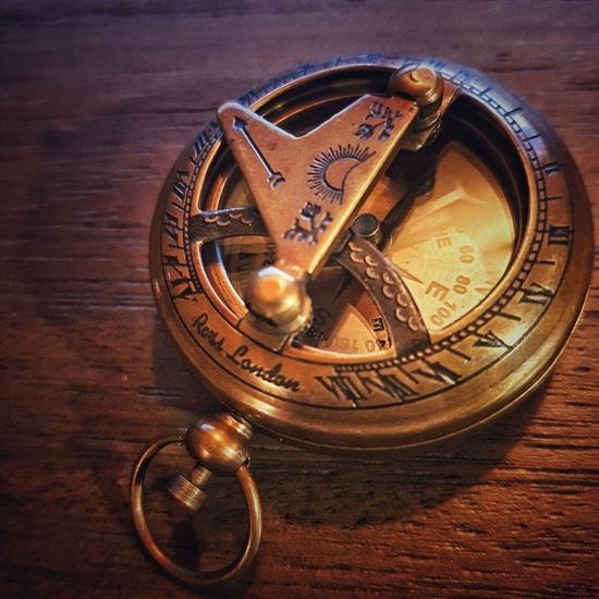 5.08 Cm Polish Brass Compass Sundial Leather Case Marine Travel Gift Wedding, Thanksgiving, Chinese New Year, Christmas, Father, Mother