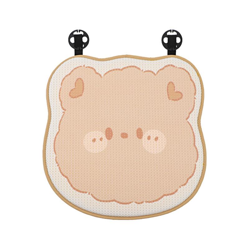 Summer car seat cushion cartoon bear rabbit ice silk car comfort seat cushion breathable and comfortable car interior seat cover