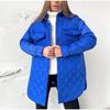 Abrigo Largo Acolchado de Algodón con Solapa para Mujer - 2023 Otoño/Invierno Chaqueta Gruesa y Cálida
