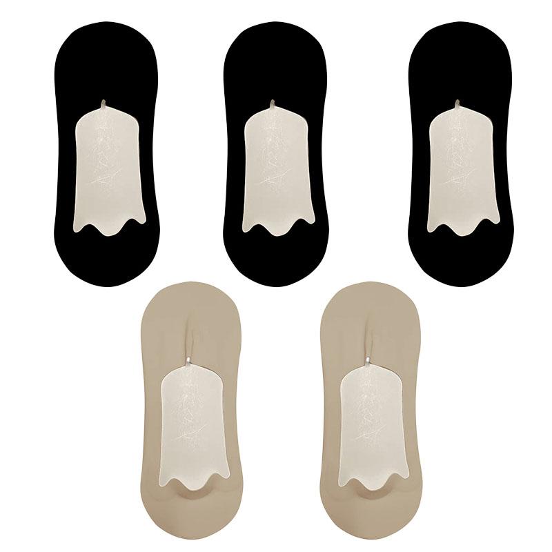 5 Paar Herrensocken Baumwolle Atmungsaktiv Sommer Ultradünn No Show Eisseide Socke Silikon Rutschfeste Sohle Schweißabsorbierend Herren Bootssocke