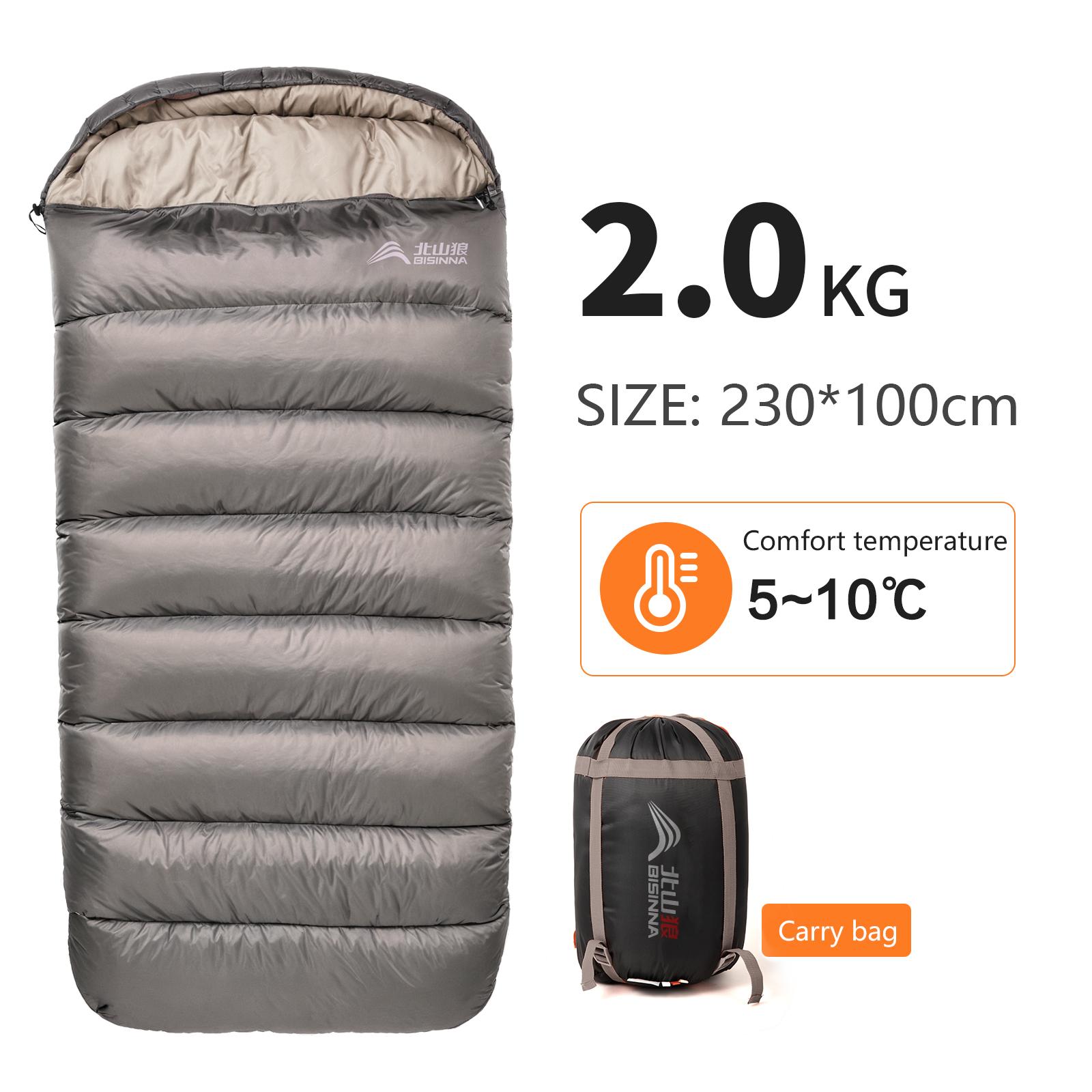 

BISINNA Large Camping Sleeping Bag Lightweight 3 Season Loose Widen Bag Long Size for Adult Rest Hiking Fishing